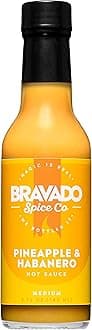 Bravado Spice Pineapple And Habanero Hot Sauce Gluten Free, Vegan, Low Carb, Paleo Hot Sauce All Natural 5 oz Hot Sauce Bottle Award Winning Gourmet Hot Sauce