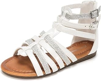 Girls Gladiator Strap Sandals Flat Fisherman Thong Cross Strappy Sandals