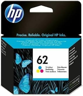HP C2P06AE 62 Original Ink Cartridge, Tri-color, Single Pack