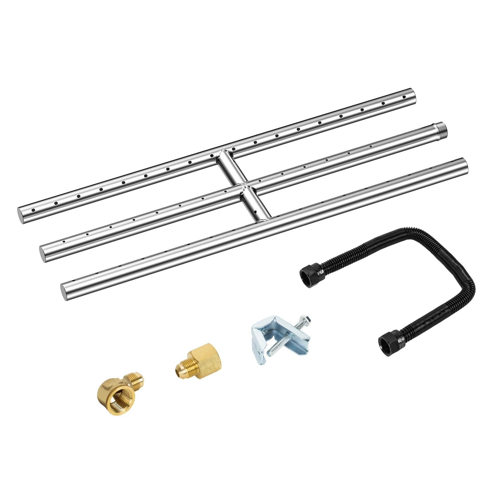 Skyflame 18" x 6" Rectangular Fire Pit and Fireplace H-Burner, Stainless Steel