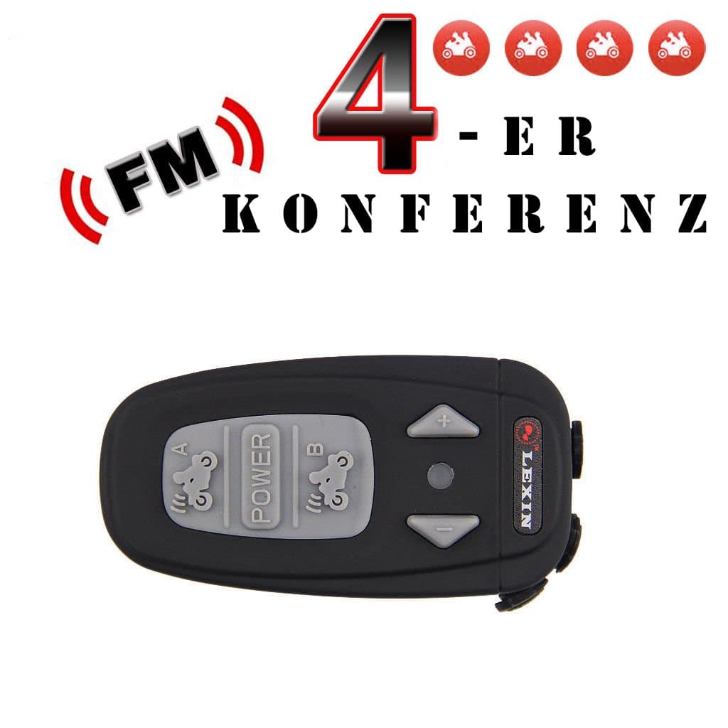 Eyecam EC9363 [Single Version] Bluetooth (3.0) – Communication System Motorcycle Motorbike Intercom Headset Intercom with 1200 Gooseneck and different Microphones for Full Face Helmets/with Radio Function