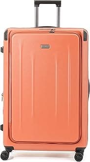 29 Inch Luggage, Top Opening Airline Approved ABS+PC Hard Shell Suitcases with Silent Wheels, TSA Lock,Front Pocket and Wet-dry Separated Six-piece Set (AD Orange, 29 Inch)