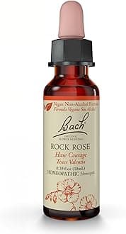 Bach Original Flower Remedies, Rock Rose for Courage (Non-Alcohol Formula), Natural Homeopathic Flower Essence, Holistic Wellness and Stress Relief, Vegan, 10mL Dropper