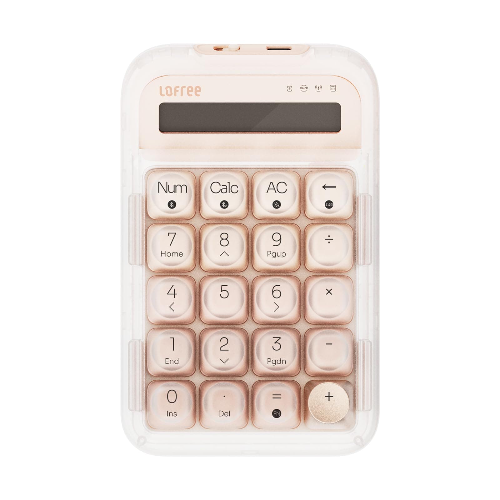 Foundation Tri-Mode Wireless Numpad White LED Backlight Compatible with MacOS, iOS, Windows, and Android