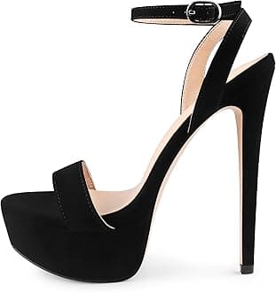 MERUMOTE Women's Platform Heels Sky High Heel Sandals Party Bridal Evening Shoes
