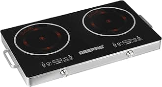 Double Burner Infrared Cooker, 99mins Timer, GIC6131 | LED Display | 9 Temperature Settings | Child Lock | Ceramic Heating Element