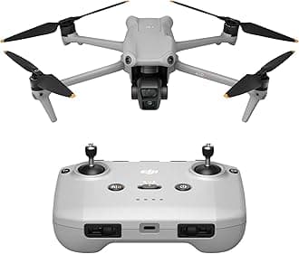 Air 3 (DJI RC-N2), Drone with Medium Tele & Wide-Angle Dual Primary Cameras, 46-Min Max Flight Time, Omnidirectional Obstacle Sensing, 48MP Photos, 4K/60fps HDR, Compliance with FAA Remote ID