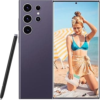 S24 Ultra Unlocked Phone 5G Cell Phone,Smartphone with Tool Pen, Android 14.0 Cell Phone 6GB+256GB Dual SIM Dual Standby,Fast Charging and OTG (Purple)