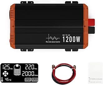 RIDAEX Led Liquid Crystal Display Pure Sine Inverter 12V24V48V To 220V High-Power Rv Converter, Aluminum-Magnesium Alloy Shell Design,1200W-48V
