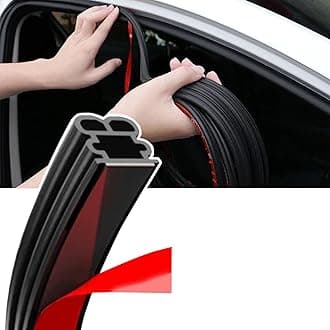 32.8Ft Car Door Seal, Double Layer Thickened Rubber Automotive Weather Stripping, Self Adhesive Auto Door Soundproofing Weatherstrip, Universal Door, Hoods, Windows Seal Strip for Car,Truck,SUV
