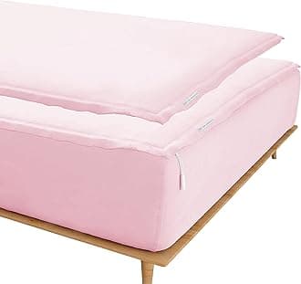 Zip On Sheets™ Zipper Fitted Sheet Full XL Size - Upto 16” Inch Deep Pockets - Includes 1 Fitted Sheet Base & 2 Zip-On Sheets - Easy to Use, Sateen Cotton 500 TC Fitted Sheet - Baby Pink