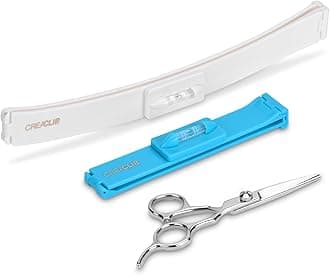 Original CreaClip Set and Scissors - As Seen On Shark Tank - Professional Home Hair Cutting Tool DIY Hair Styling Kit for Layers Bangs Bobs Trims Split Ends, Professional Shears Hair Cutting Scissors