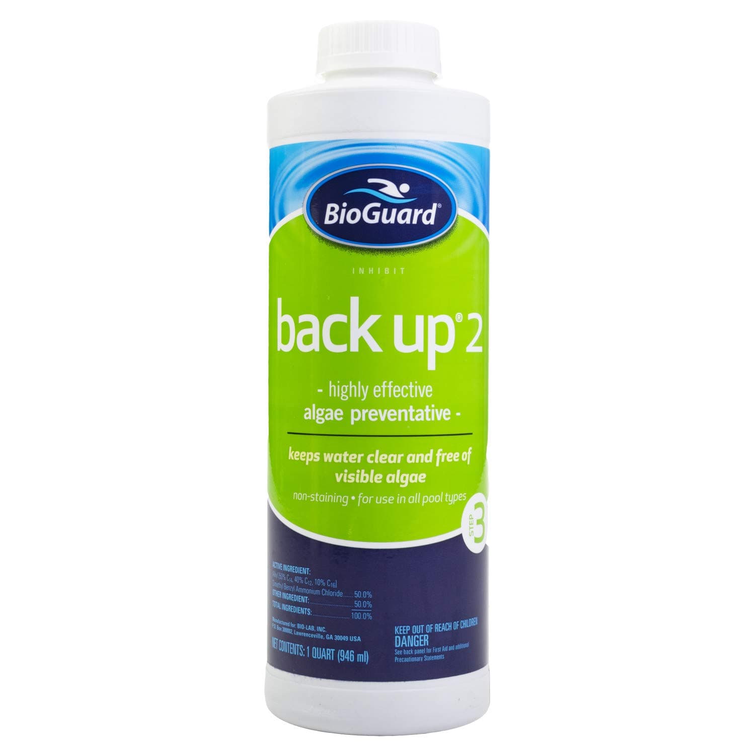 Back Up 2-1 Quart, Single, Proven Effective Algae Preventative, Non-Staining, Keeps Water Clean and Clear