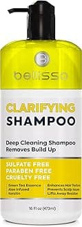 Clarifying Shampoo for Women and Men - Ideal for Oily Hair and Build Up - Gentle, Moisturizing Sulfate Free Formula - Safe for Color Treated, Curly Perms and Dry Scalps - Remove Chlorine for Swimmers