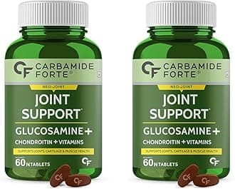 Joint Support Supplement with Glucosamine 1600mg Per Serving with Chondroitin, Boswellia, Turmeric & Ginger- 60 Tablets (Pack of 2), 2 count, 60 capsules