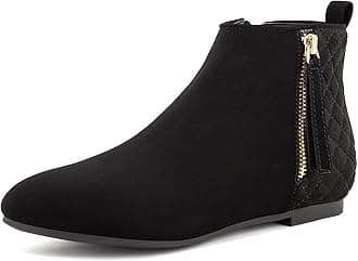 MaxMuxunWomen's Ankle Boots Flat Low Heel Zipper/Chelsea Booties Winter Fall Fashion Boots