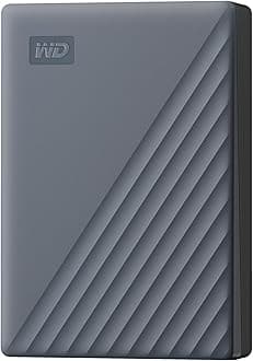 WD 6TB My Passport, Portable HDD, Works with USB-C and USB-A Devices, with Software for Device Management, Works with PC, Mac, and Video Game Consoles and Mobile Devices