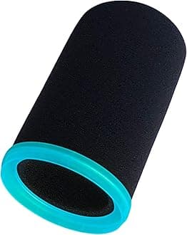 SM7b Foam Cover for Shuer SM7B, MV7 POP Filter RK345 Replacement, Windscreen with Colored Retaining O-Ring Identified Seat (Cyan)