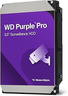 Purple Pro 8TB Smart Video 3.5" Internal Hard Drive, AllFrame AI Technology, 7200 RPM, SATA 6 GB/s, 550TB/yr, 256MB Cache