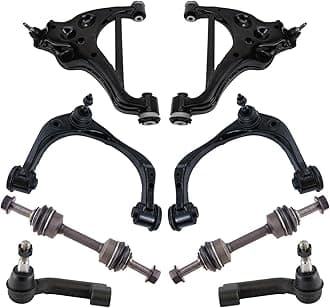 TRQ Front Steering & Suspension Kit Control Arm with Ball Joint Sway Bar Stabilizer Link Tie Rod Compatible with 2021 Ford Expedition 2015-2020 F-150 Lincoln Navigator