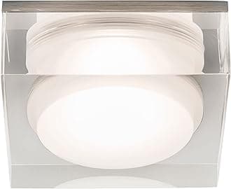 Astro Vancouver Round 90 LED Dimmable Bathroom Downlight - IP44 Rated - (Brushed Aluminium), COB LED, Designed in Britain - 1229012-3 Years Guarantee