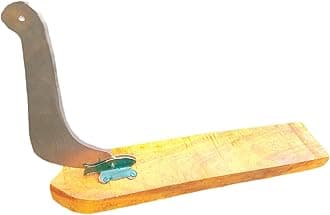 Medium Size Traditional Wooden Base Vegetable Cutter/Vili/Pahsul/Polad/Boti/Aruvamanai (Size- Length- 30 cm, Width- 7.5 cm, Blade Length- 18 cm)