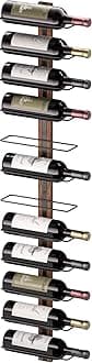 B4Life Wine Rack Wall Mounted for 12 Wine Bottles, Wood Wine Racks for Wall, Wine Holder Wine Bottle Racks for Kitchen, Dining Room, Bar