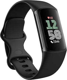 Fitbit Charge 6 Activity Tracker with 6 Months Premium Membership Included, 7 Days Battery Life and Google Wallet and Google Maps, Obsidian/Black Aluminum