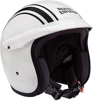 Royal Enfield Open Face Cycling Helmet Gloss White,Size: M( 57-58Cm)