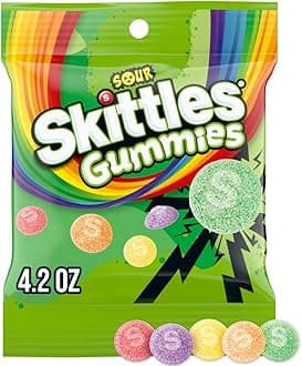 SKITTLES Gummies Sour Tart Gummy Candy, 4.2 Oz Bags (Pack of 12) Bulk Candy