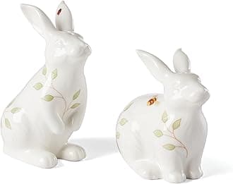 Lenox 893456 Butterfly Meadow Bunny Salt & Pepper, Easter Serveware