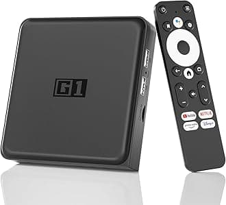 Android 14.0 TV Box, G1 Smart TV Box, Compatible with Netflix Google Certified, Streaming Media Player, Ultra 4K HDR 10+, WiFi 6, BT 5.0, Dolby Digital Plus & Dolby Vision, Voice Control