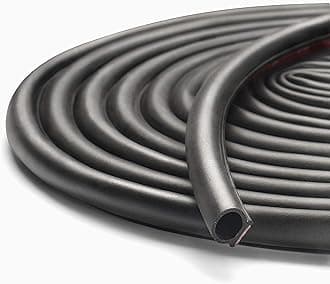 Door Seal,Weather Stripping Seal Strip for car/Doors/Windows, Self-Adhesive Backing Seals Large Gap soundproof， Easy Cut to Size 1 (Black, 26FEET)