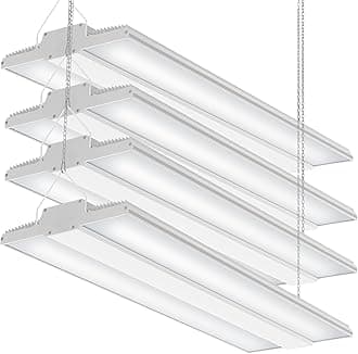 8 Pack 300W High Bay LED Lights 45,000LM, 1.89FT LED Warehosue Light UL DLC Listed, 5000K Linear Hanging Shop Fixture Dimmable 0-10V, Commercial High Bay Light for Workshop Garage Factory, AC100-277V