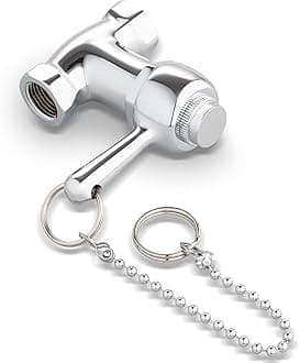 RAEFLOW Self-Closing Shower Valve with Pull Chain, Chrome, Indoor or Outdoor Use