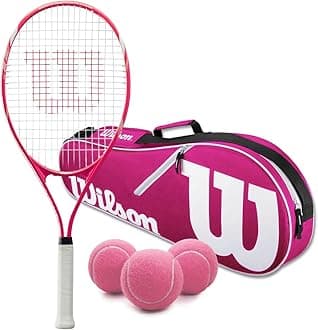 Wilson Tempest Pro Lite Tennis Racquet Bundled with an Advantage II Tennis Bag and 1 Can of Pink Tennis Balls