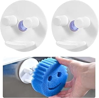 Scrub Sponge Holder for Kitchen Sink - 2Pack Suction Cup Sponges Holder - Sink Sponge Caddy Organizer Daddy Holder
