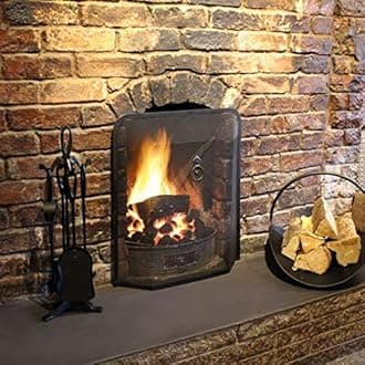 Unibos Fireplace Guard Spark Guard Fire Screen Single Panel Black Transparent New