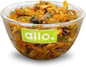 Allo Food Safe Borosilicate Glass Mixing & Serving Bowls for Kitchen, Oven & Microwave Safe Bowls, Dishwasher and Freezer Safe Bowl, 500ML, Transparent