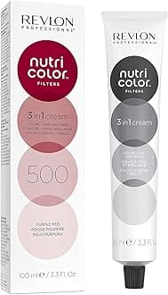 REVLON PROFESSIONAL NUTRI COLOR FILTERS, Bright Semi-Permanent Direct Hair Dye, 500 Purple Red, 100 ml