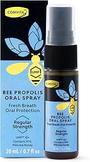 Propolis Natural Throat Relief Spray, Soothing Mint Flavor with UMF 10+ Manuka Honey - Natural Immune Support, Antioxidant, Dietary Supplement, 0.7 Fl oz