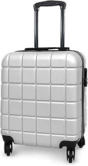 Atlas Cabin Suitcase 45x36x20cm - Lightweight Double-Wheel Luggage Bag, 3 Internal Pockets, Telescopic Handle w/ 3 Heights, Durable ABS Hard Shell - Approved by Most Airlines