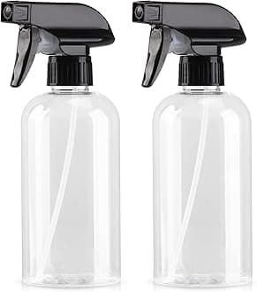 Spray Bottle for Plant - 12.85oz/380ml Fine Mister Plastic Empty Spray Bottles, Clear Water Spray Bottle for Plants, Hair, Cleaning - BPA Free - Leak Proof