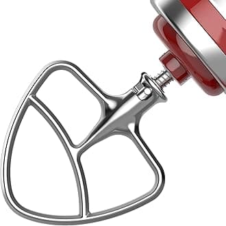 Polished Stainless Steel Flat Beater for KitchenAid 4.5-5Q Tilt-Head Stand Mixers, Mixing Parts Attachments Dishwasher Safe