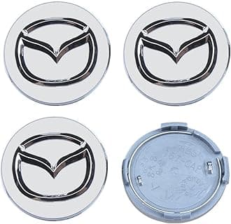 4PCS Wheel Center Caps for Mazda CX-5 CX-7 CX-8 M6 MX5 RX7 RX8 A8 CX9 X MX, 56mm/2.2" Car Wheel Hub Caps ABS Rim Center Hub Cover (Silver)