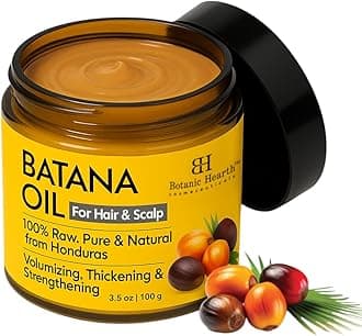 – Botanic Hearth Batana Butter for Hair & Skin, Deeply Nourishing Batana Oil Balm, Revitalizing Moisture Care for Dry Hair & Skin, 3.5 oz (100 g)