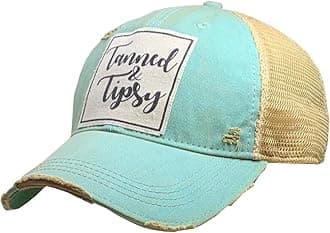 Vintage Life Funny Hats for Women and Girls, Distressed Trucker Baseball Cap with Sayings