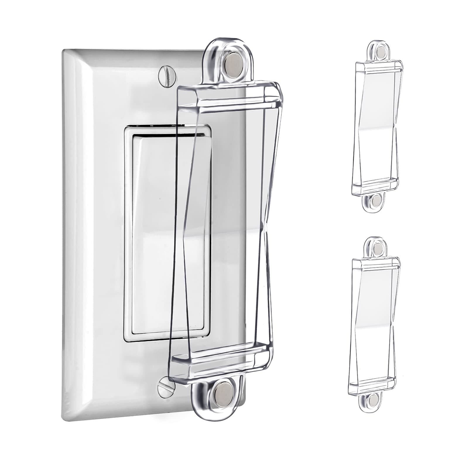 Light Switch Guard Cover- PSZEZNZ Light Switch Outlet Covers for Flat Modern Wall Switches-Child Safety Protection(Clear,2 Piece)