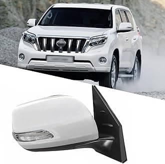 Passenger Side Mirror Fit for 2012-2016 Toyota Land Cruiser LC200 Side Mirror Replacement Side Mirror Assembly Rear View Mirror Accessories Side View Mirror Turn Light, Electric Adjustment