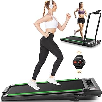 ANCHEERTreadmills with Incline, Under Desk /2s Folding/Max 300 lb Capacity-Walking Pad/Compact Electric Treadmill for Home/Gym/Office with LED Touch Screen/Remote Watch